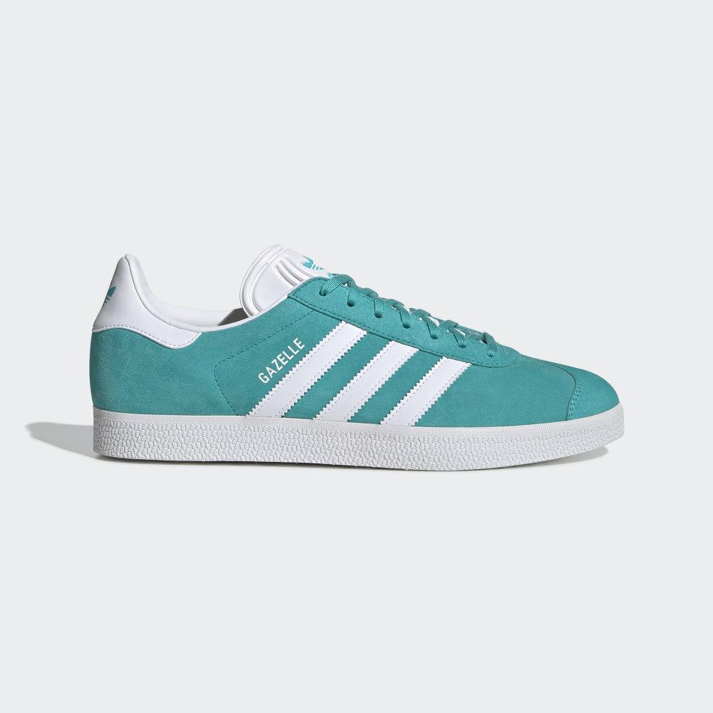 Adidas Gazelle Ieftini Originals Adidas Barbati Turcoaz Deschis Albi